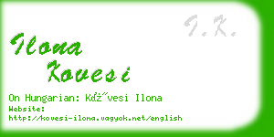 ilona kovesi business card